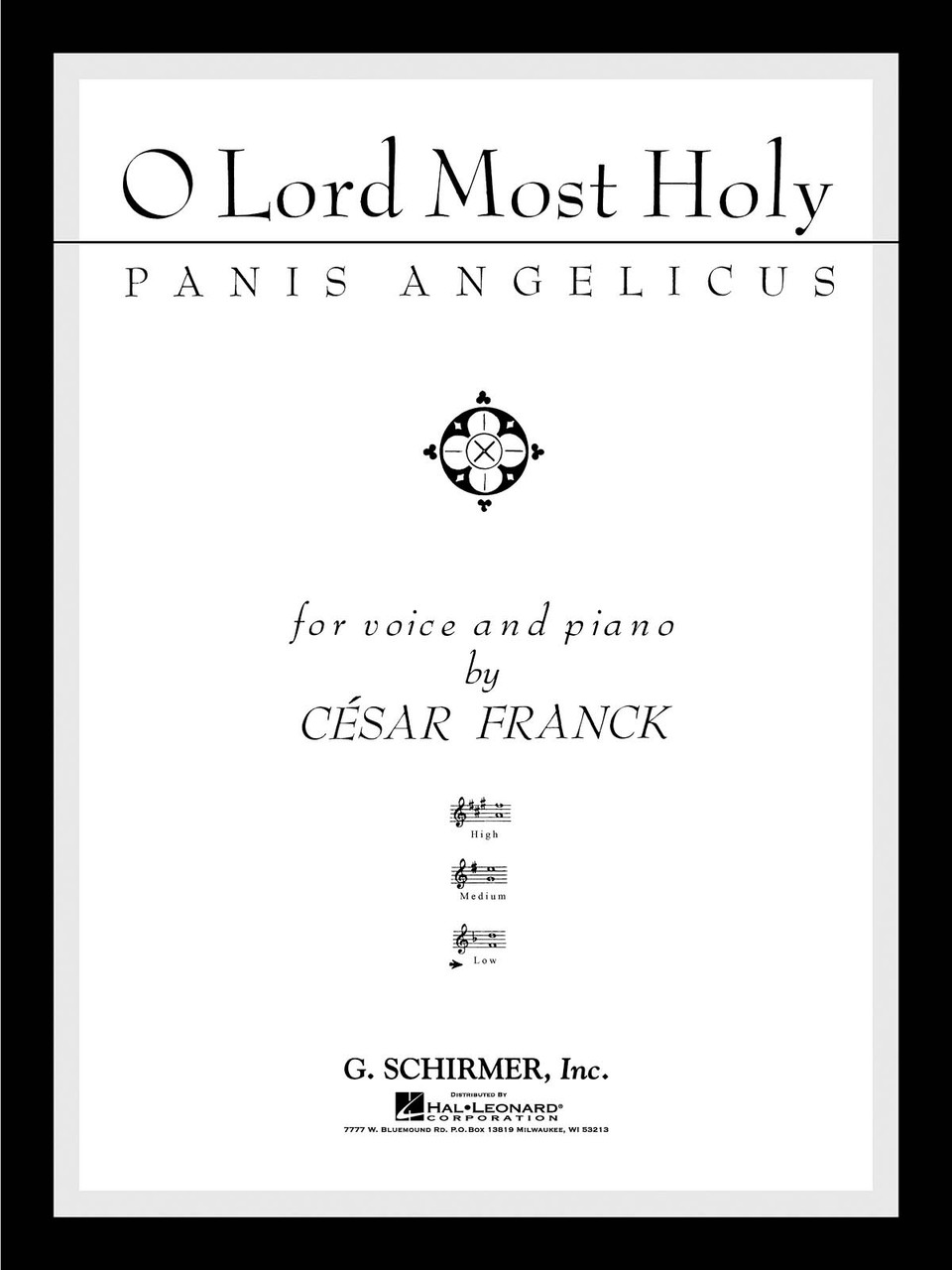 Product image for Panis Angelicus (O Lord Most Holy) | G. Schirmer, Inc. | Low Voice in F | My Worship Store