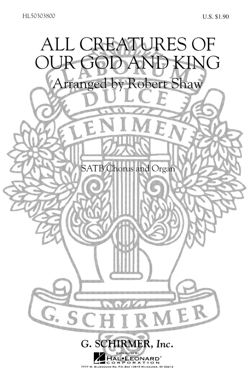 Product image for All Creatures of Our God and King | Schirmer | SATB with Organ | My Worship Store