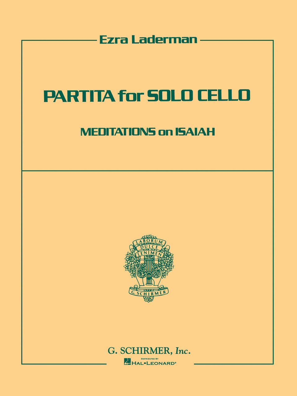 Product image for Partita for Solo Cello: Meditations on Isaiah | G. Schirmer, Inc. |  | My Worship Store