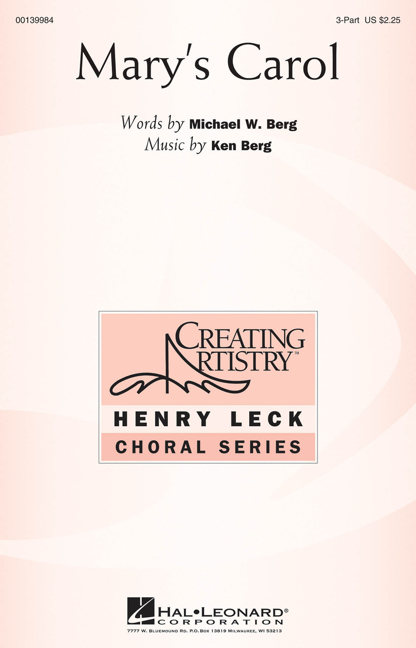 Product image for Mary's Carol | Hal Leonard | 3-Part Treble | My Worship Store