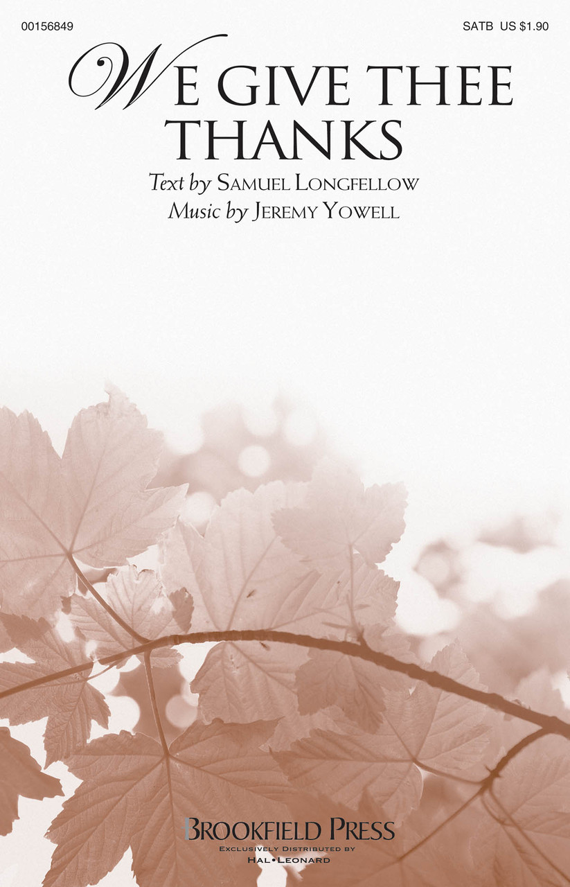 Product image for We Give Thee Thanks | Brookfield Press | SATB | My Worship Store