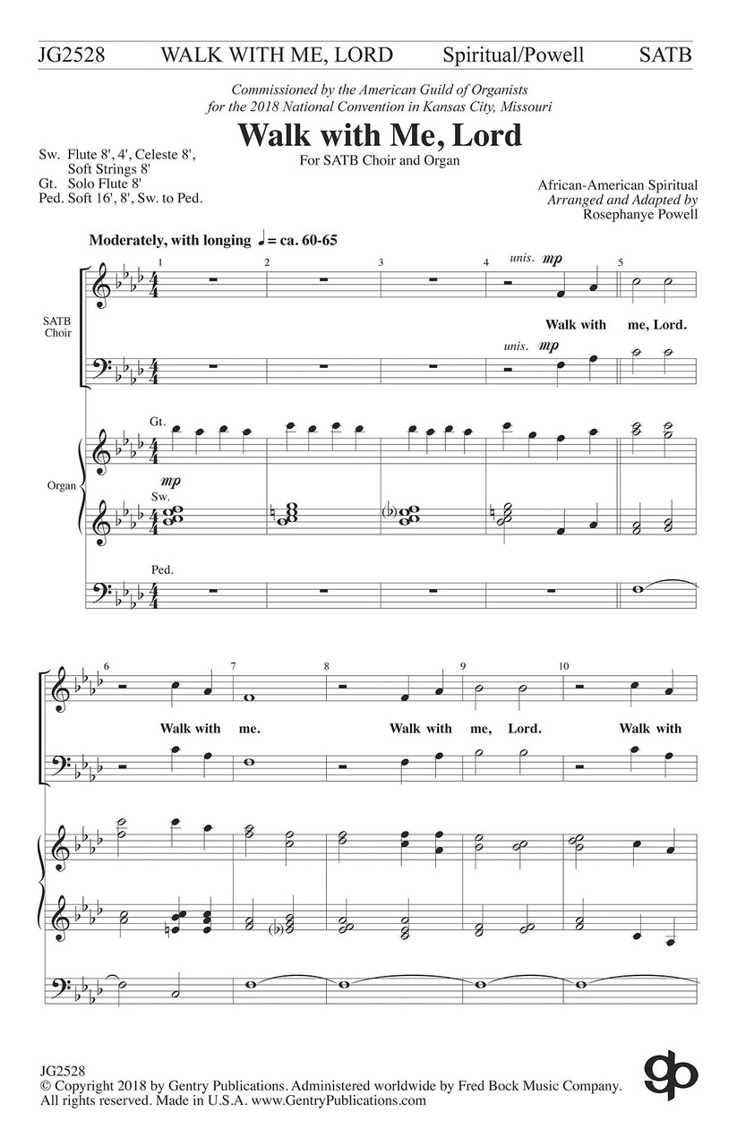 Product image for Walk With Me, Lord | Gentry Publications | SATB | My Worship Store