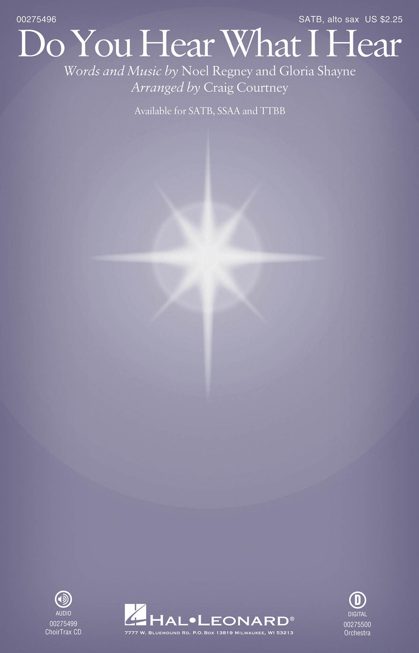 Product image for Do You Hear What I Hear | Hal Leonard Sacred | SATB/opt. Alto Sax | My Worship Store
