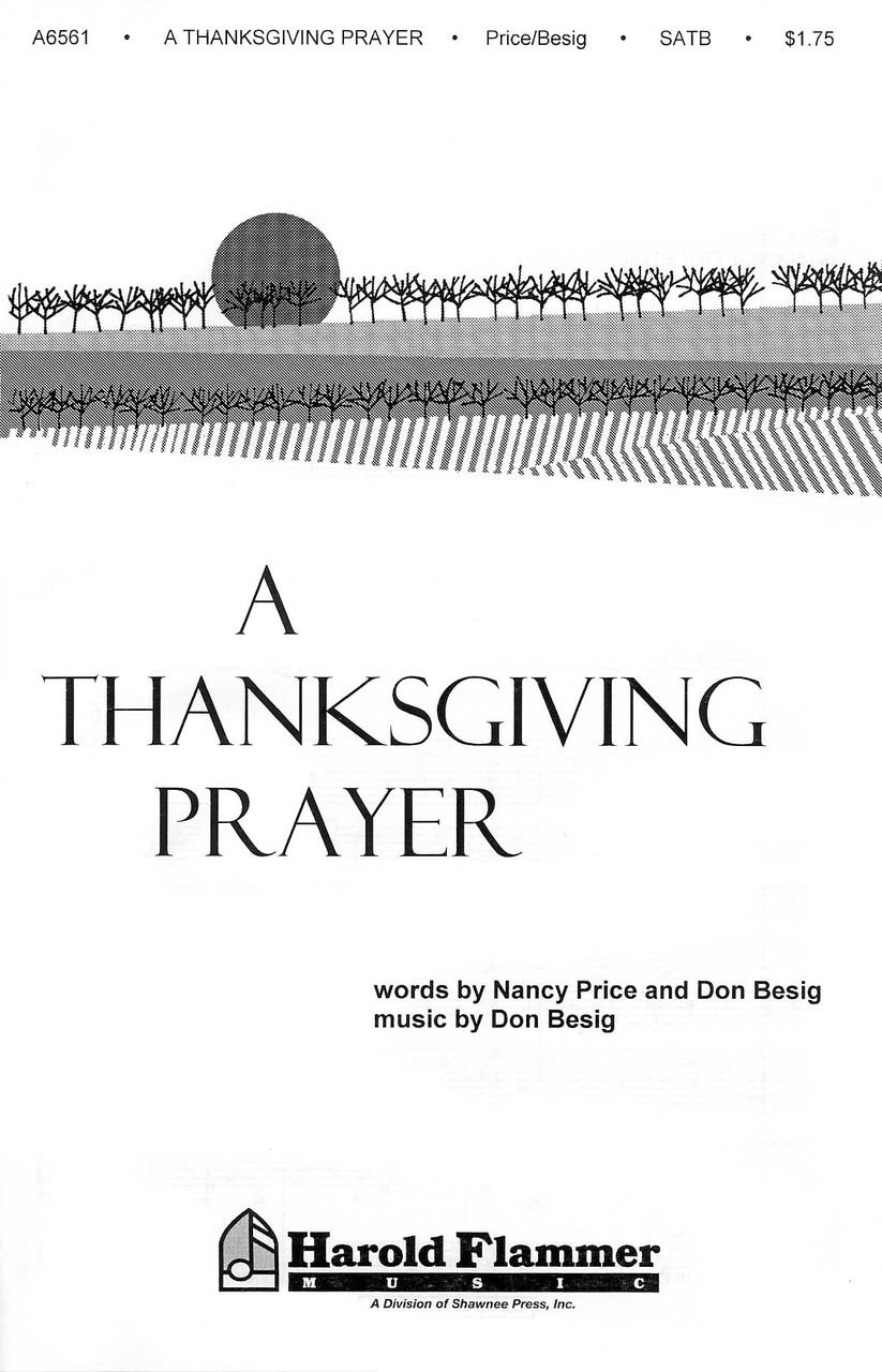 Product image for A Thanksgiving Prayer | Shawnee Press | SATB | My Worship Store