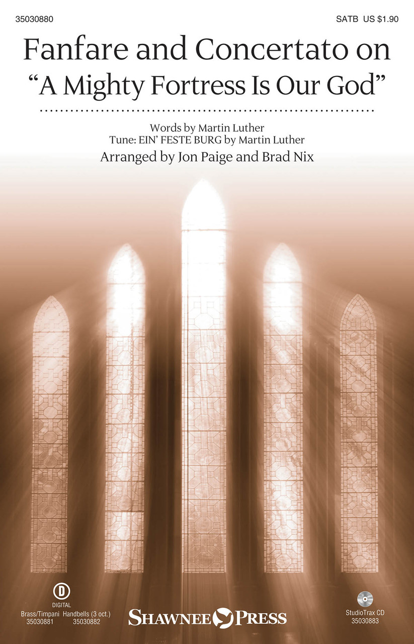 Product image for Fanfare and Concertato on A Mighty Fortress Is Our God | Shawnee Press | SATB/opt. Congregation | My Worship Store