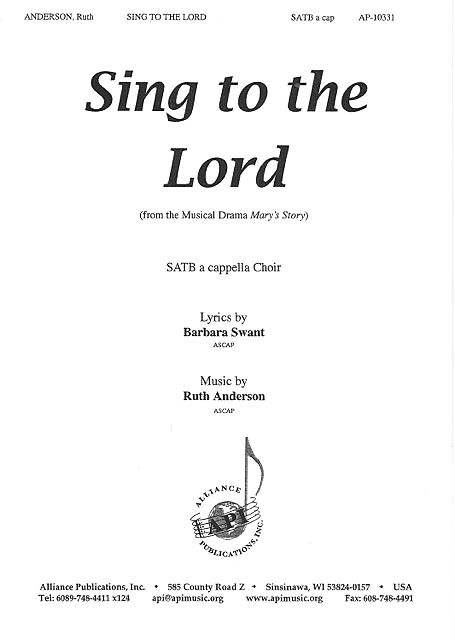 Product image for Sing to the Lord a Song | Alliance Music Publications | SATB | My Worship Store