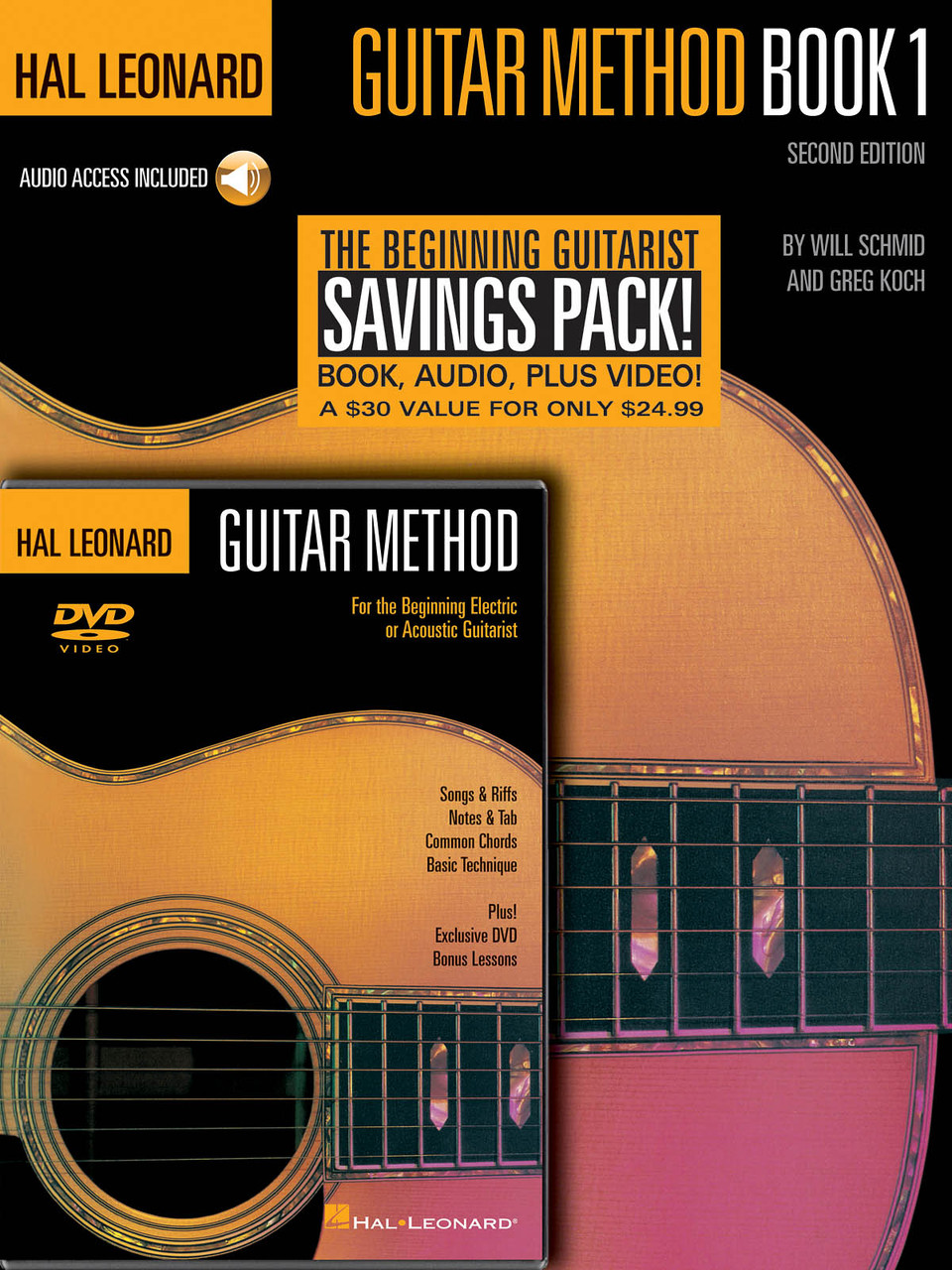 Product image for Hal Leonard Guitar Method Beginner's Pack | Hal Leonard | Level 1 Book with Online Audio + DVD | My Worship Store