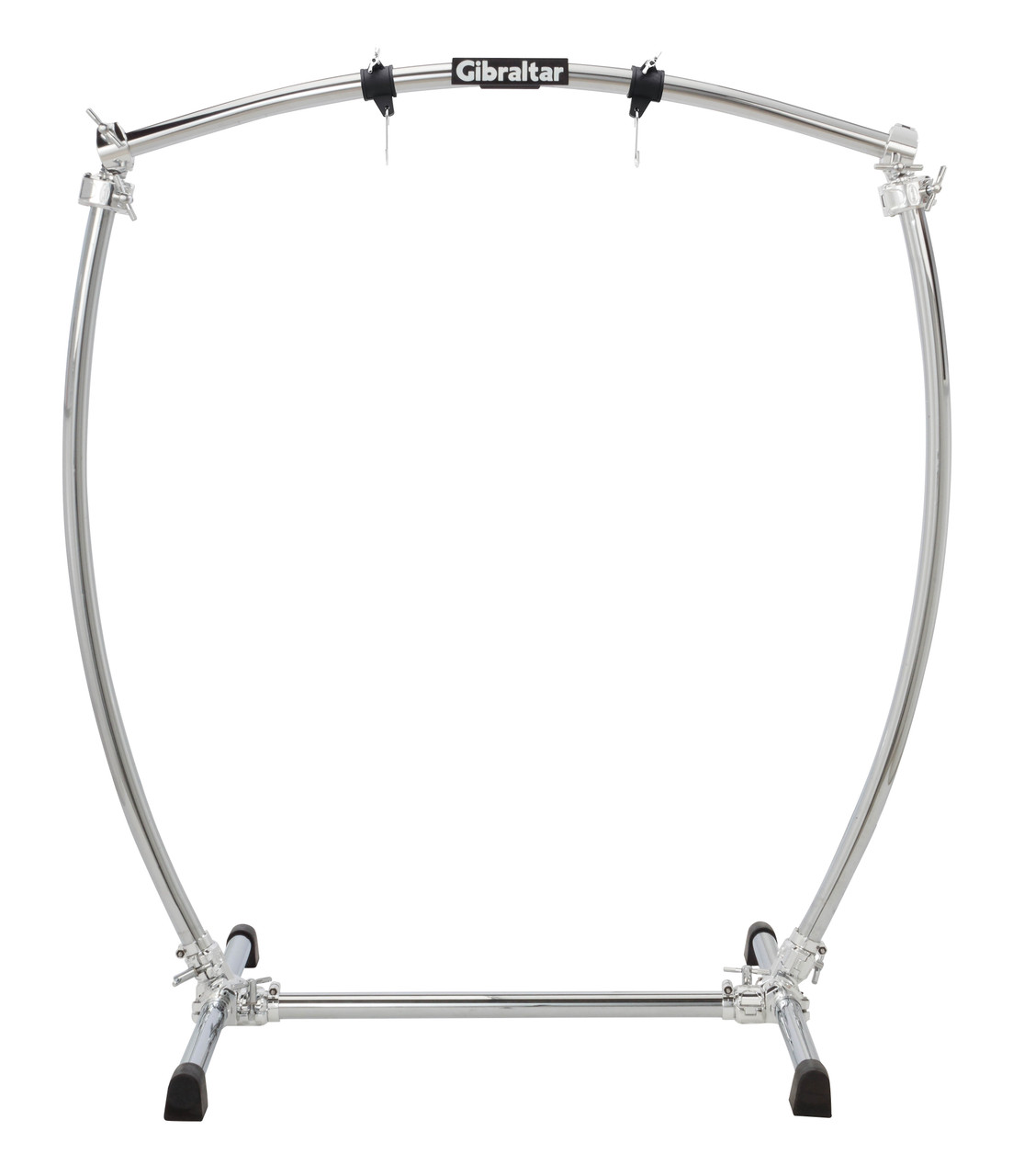 Product image for Large Curved Chrome Gong Stand | Gibraltar |  | My Worship Store