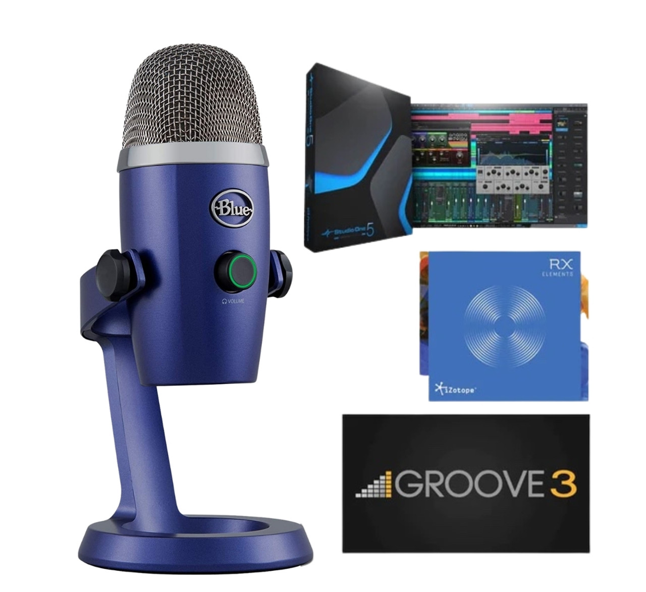 Product image for Yeti Nano USB Mic Plus Pack | Blue | Vivid Blue | My Worship Store
