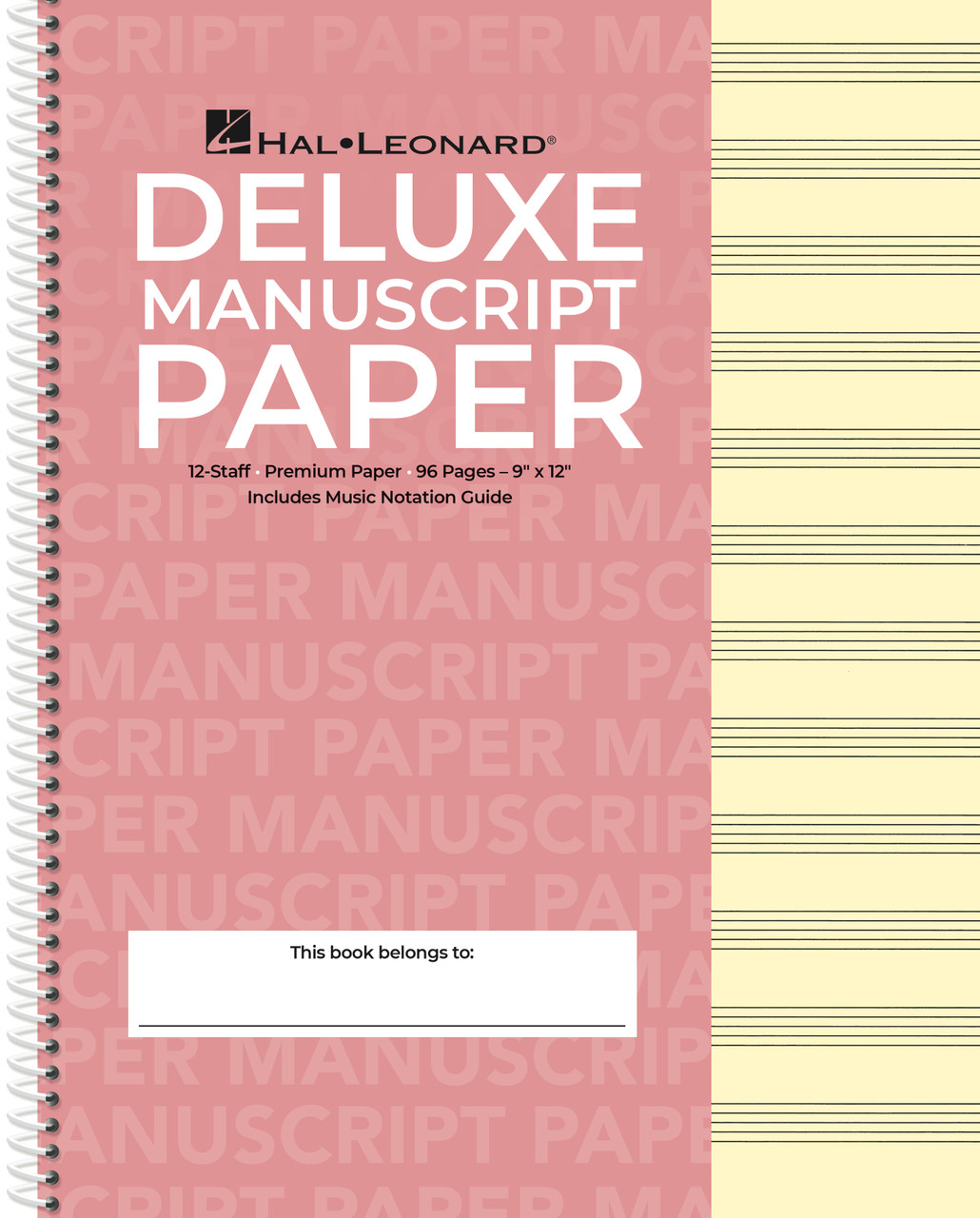 Product image for Deluxe Wirebound Premium Manuscript Paper (Pink Cover) |  |  | My Worship Store