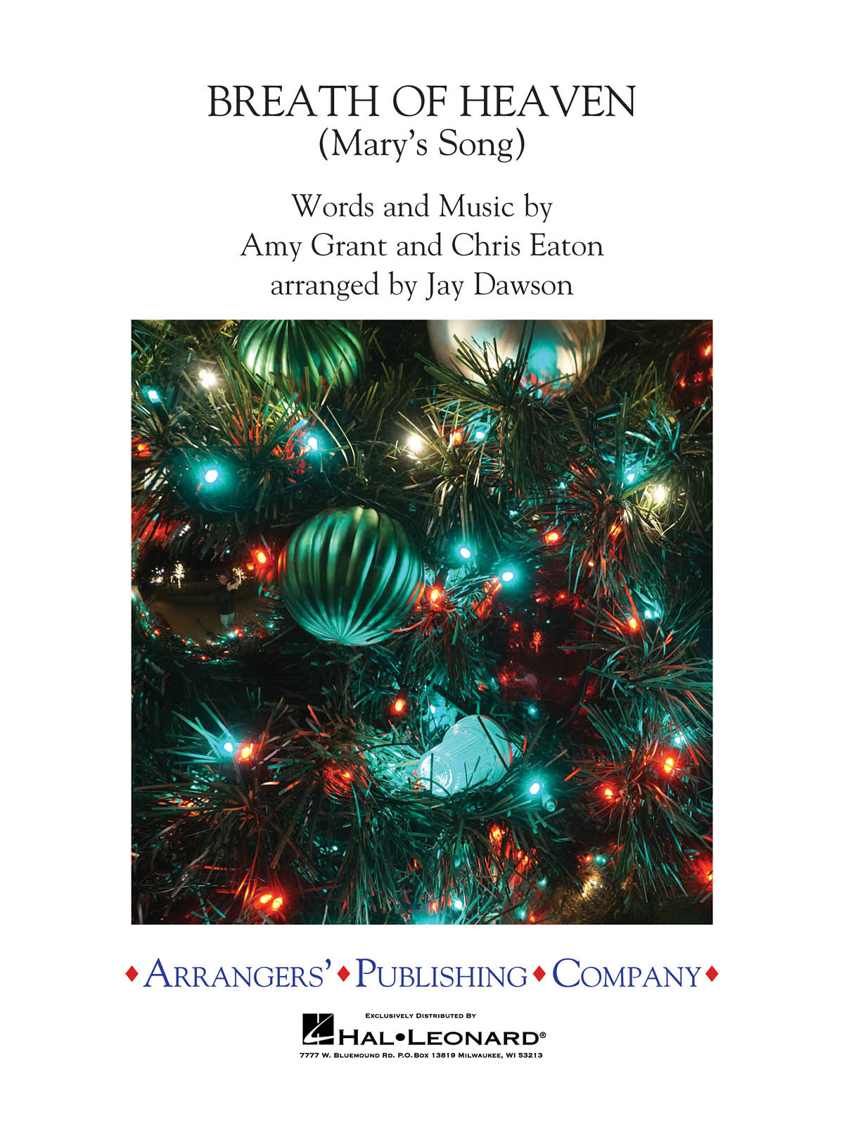 Product image for Breath of Heaven (Mary's Song) | Arrangers' Publishing Company | Full Score | My Worship Store