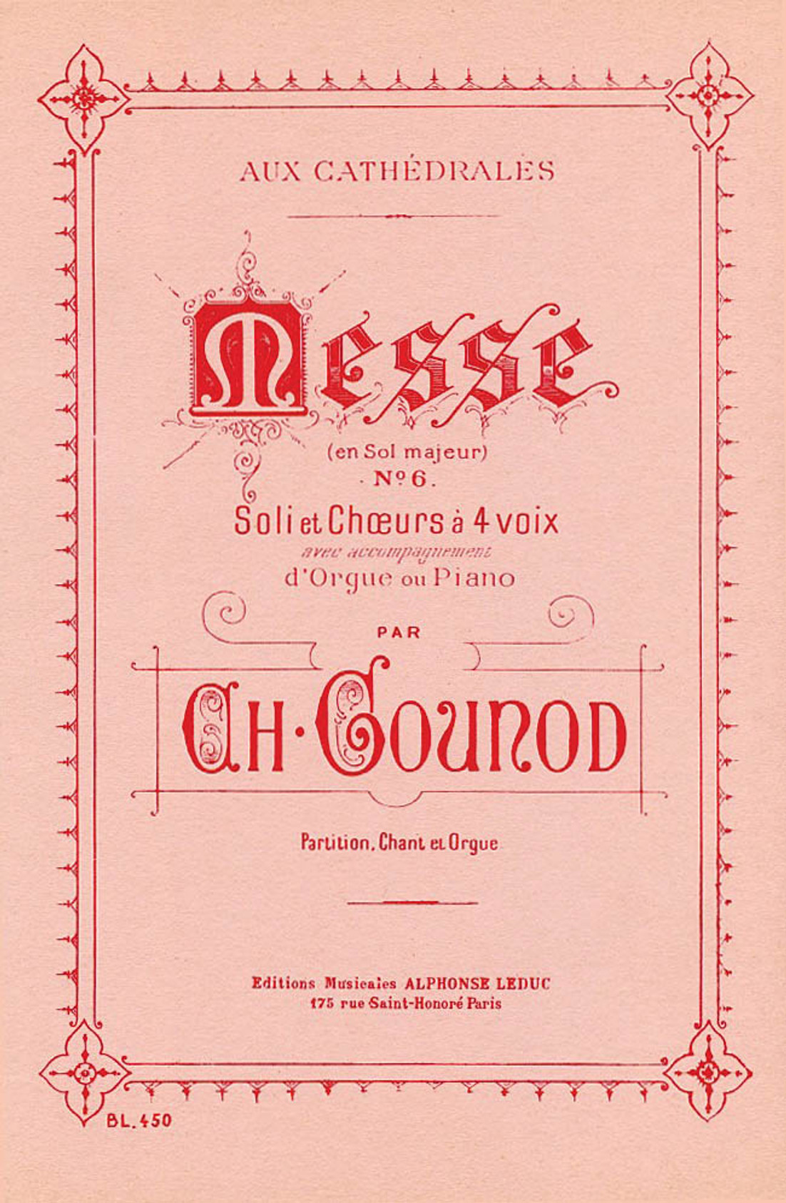 Product image for Messe No. 6, G Major | Alphonse Leduc |  | My Worship Store
