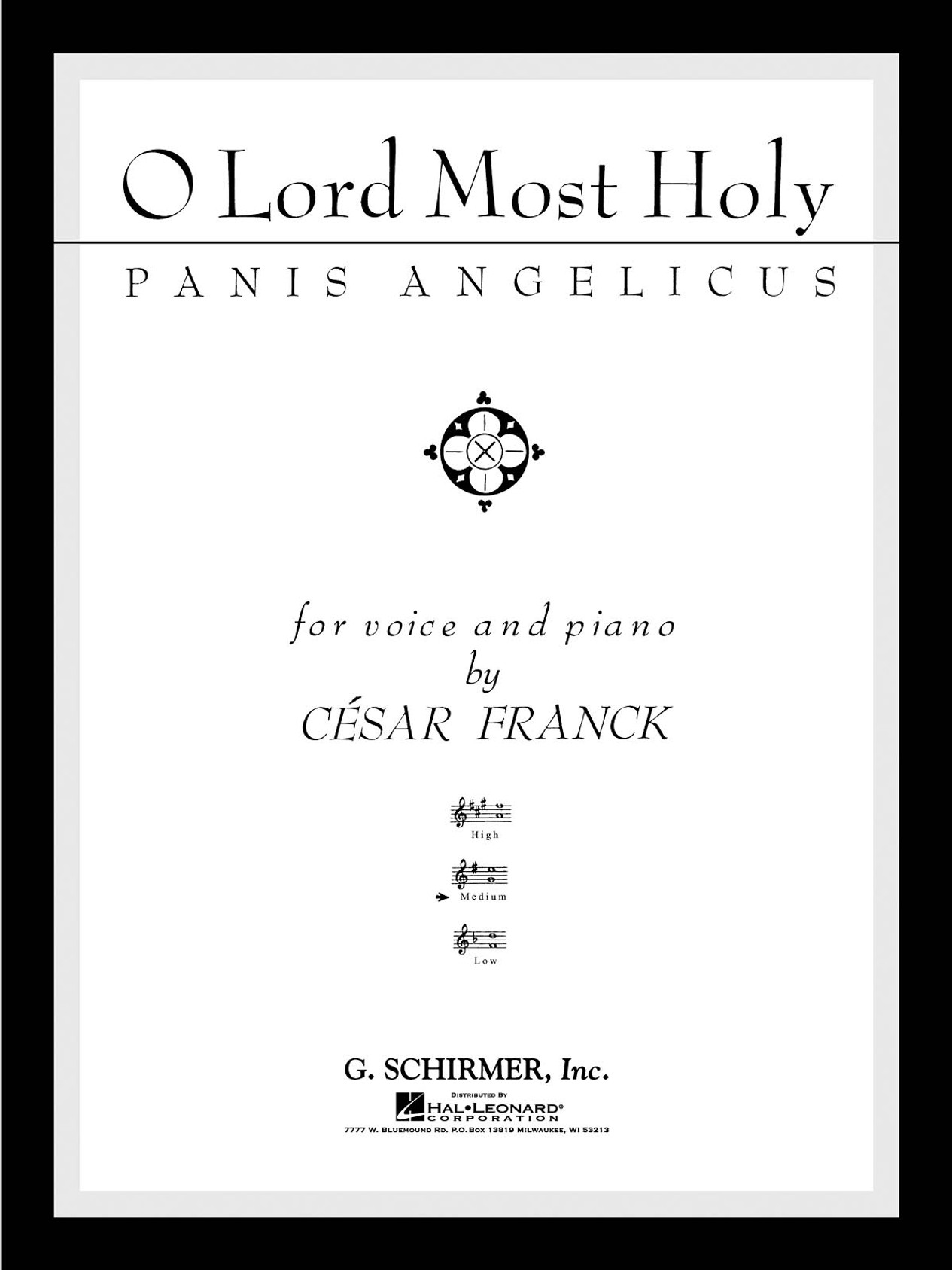 Product image for Panis Angelicus (O Lord Most Holy) | G. Schirmer, Inc. | Medium Voice in G | My Worship Store