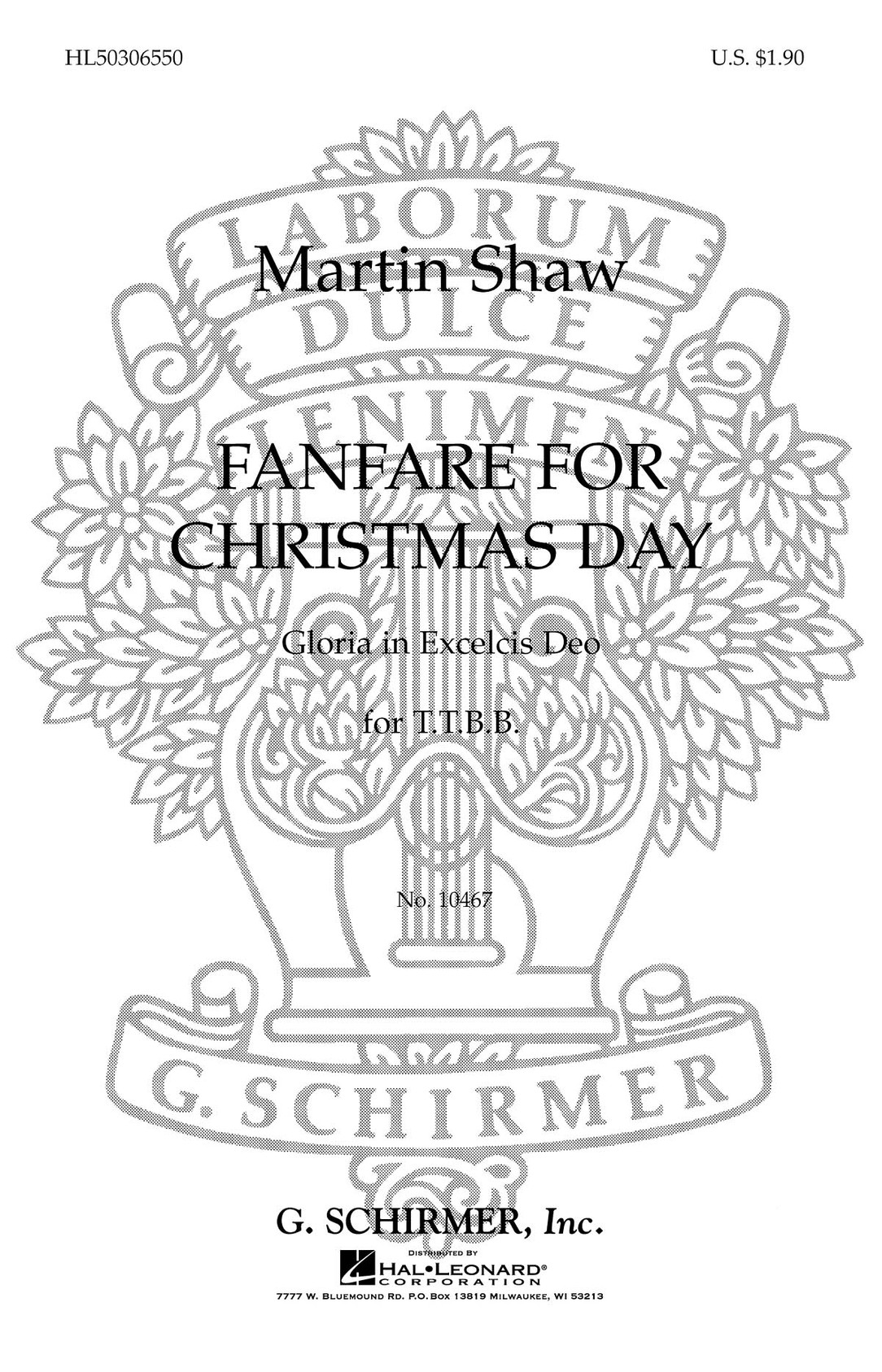 Product image for Fanfare for Christmas Day | G. Schirmer, Inc. | TTBB | My Worship Store