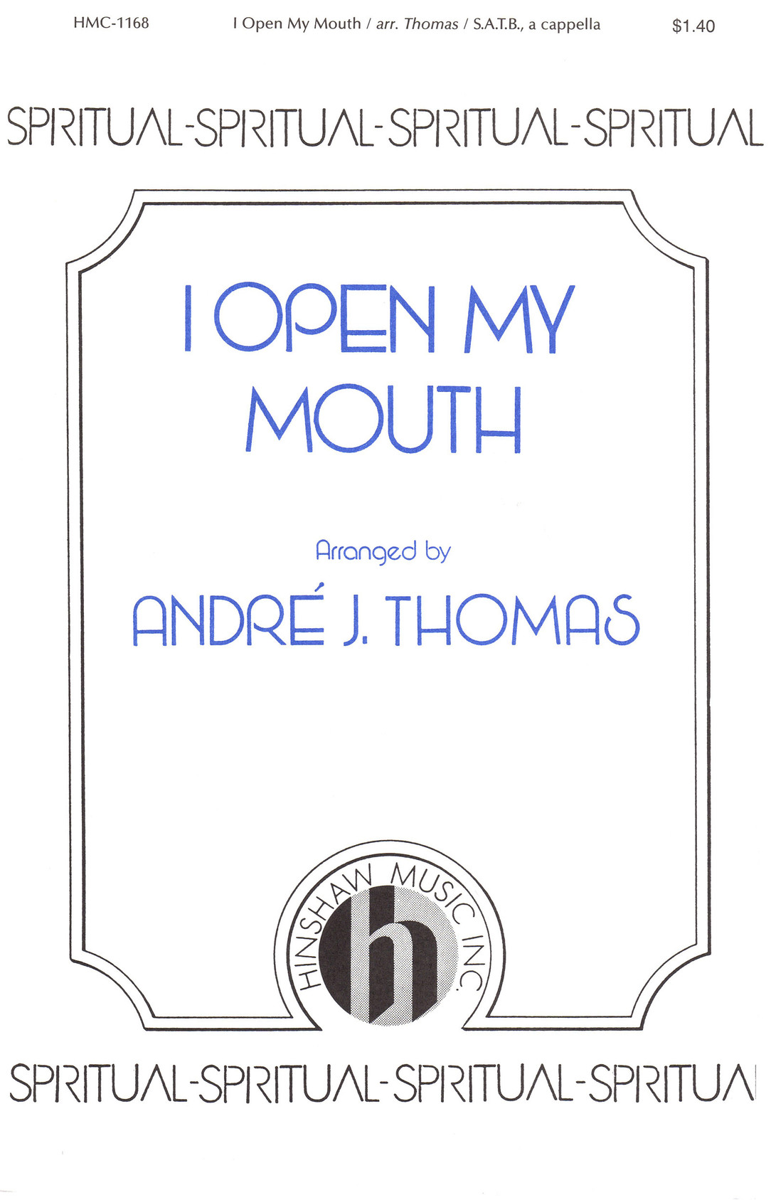 Product image for I Open My Mouth (I Won't Turn Back) | Hinshaw Music | SATB | My Worship Store