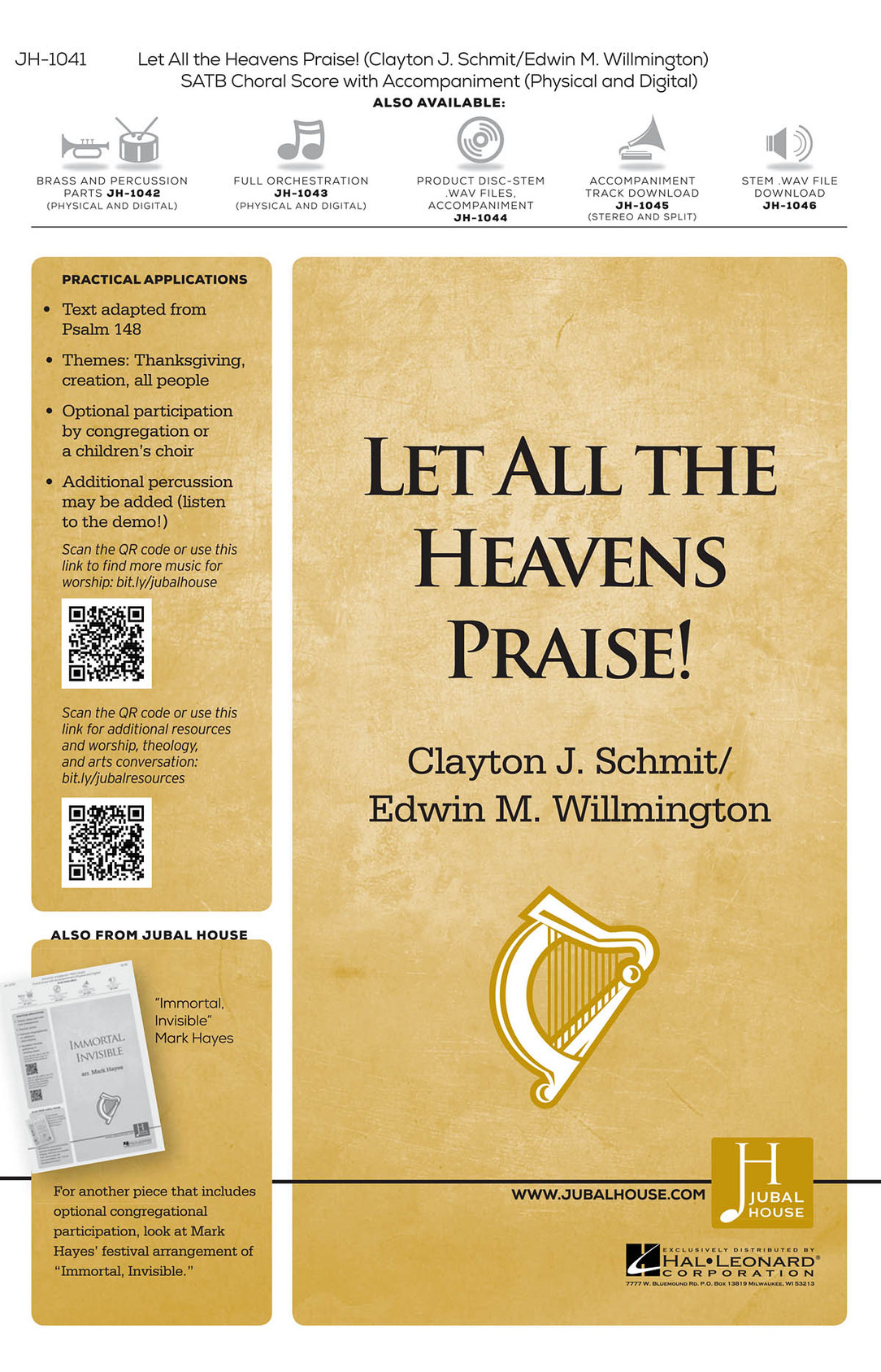 Product image for Let All the Heavens Praise! | Jubal House Publications | Accompaniment CD | My Worship Store