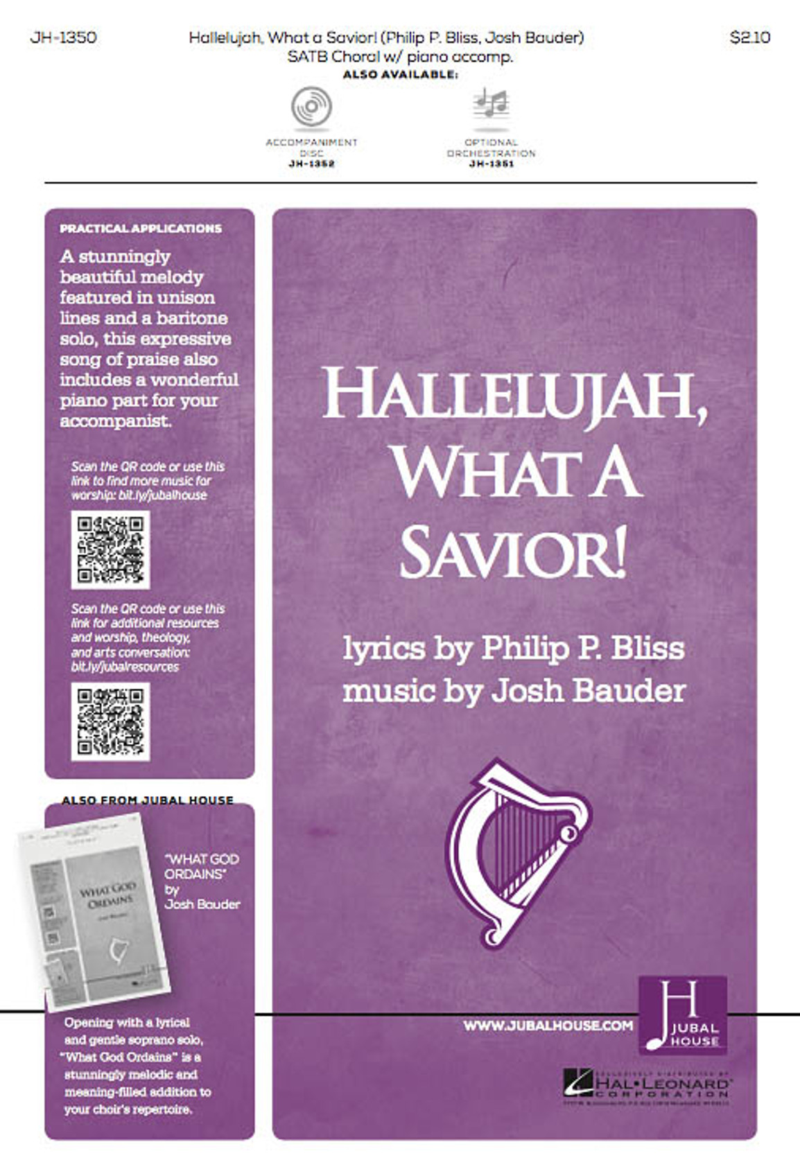 Product image for Hallelujah, What a Savior! | Jubal House Publications | SATB | My Worship Store
