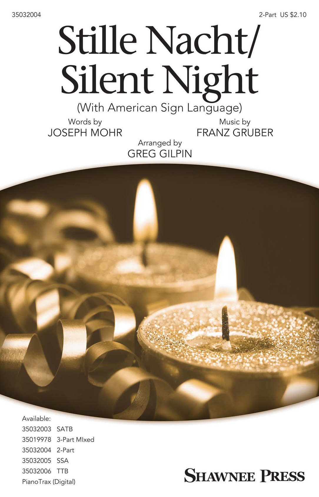 Product image for Stille Nacht/Silent Night (with American Sign Language) | Shawnee Press | 2-Part | My Worship Store