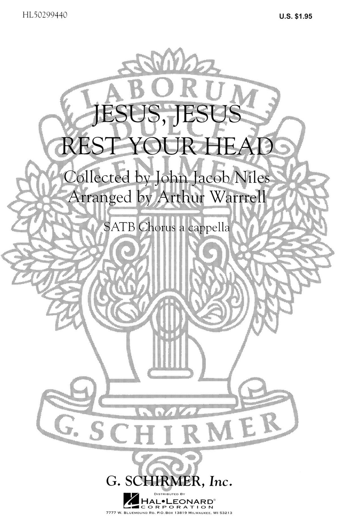 Product image for Jesus Jesus Rest Your Head | Schirmer | SATB a cappella | My Worship Store