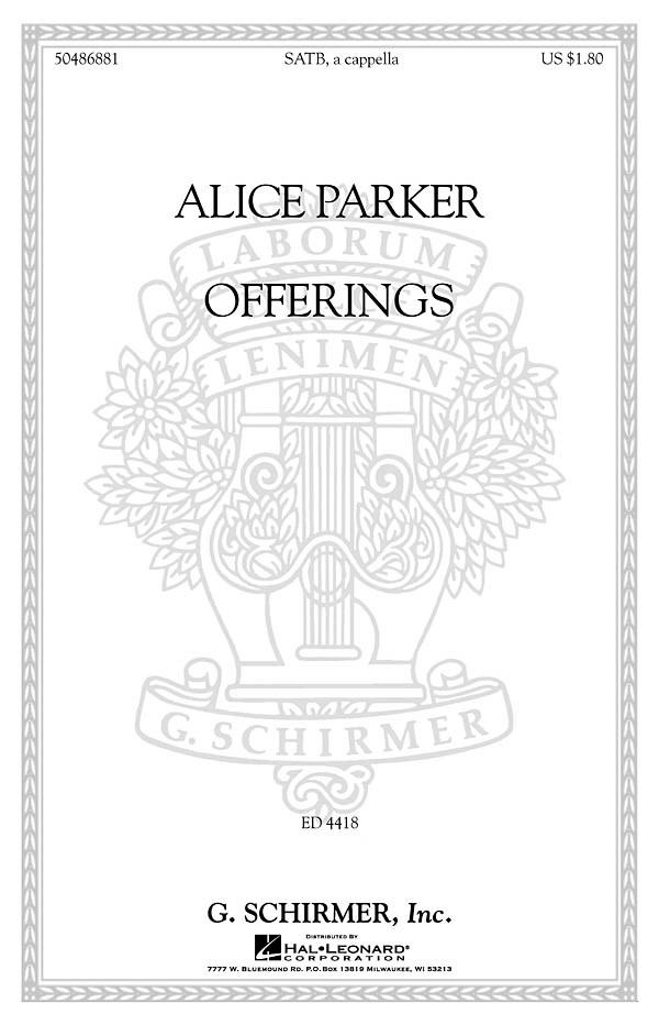 Product image for Offerings | G. Schirmer, Inc. | SATB a cappella | My Worship Store