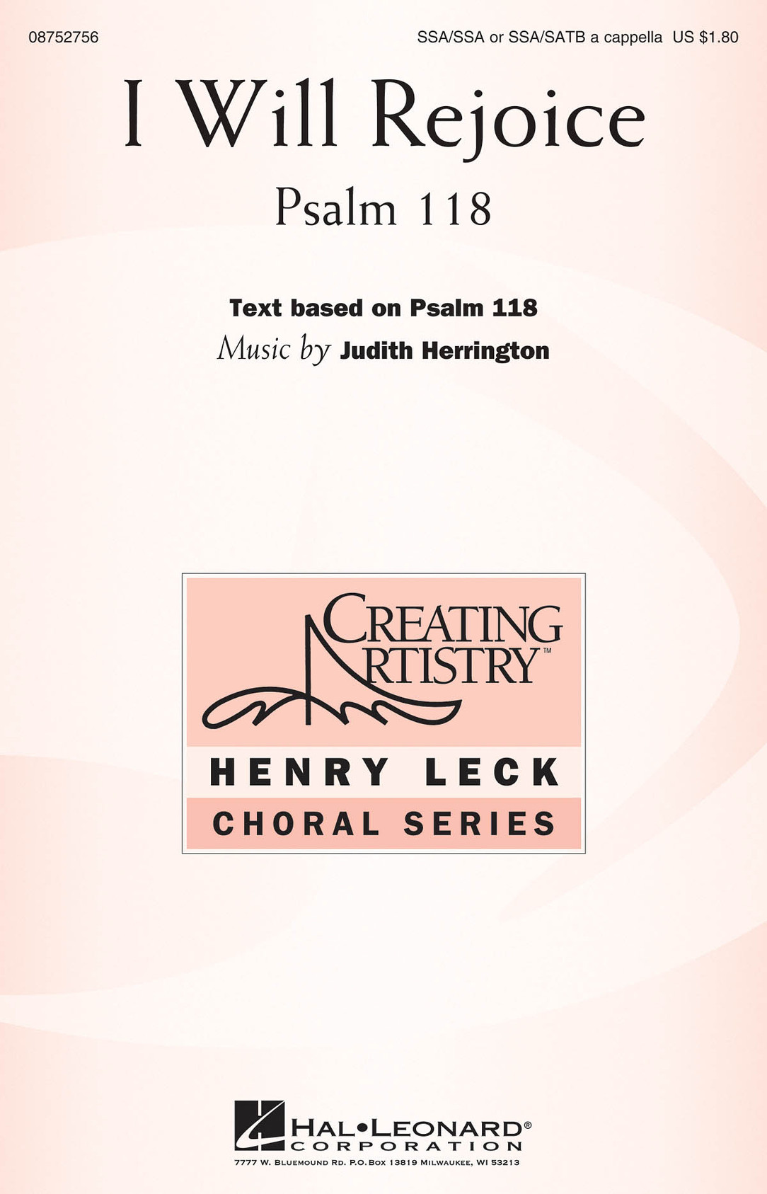 Product image for I Will Rejoice | Hal Leonard | Double Choir, any combination | My Worship Store