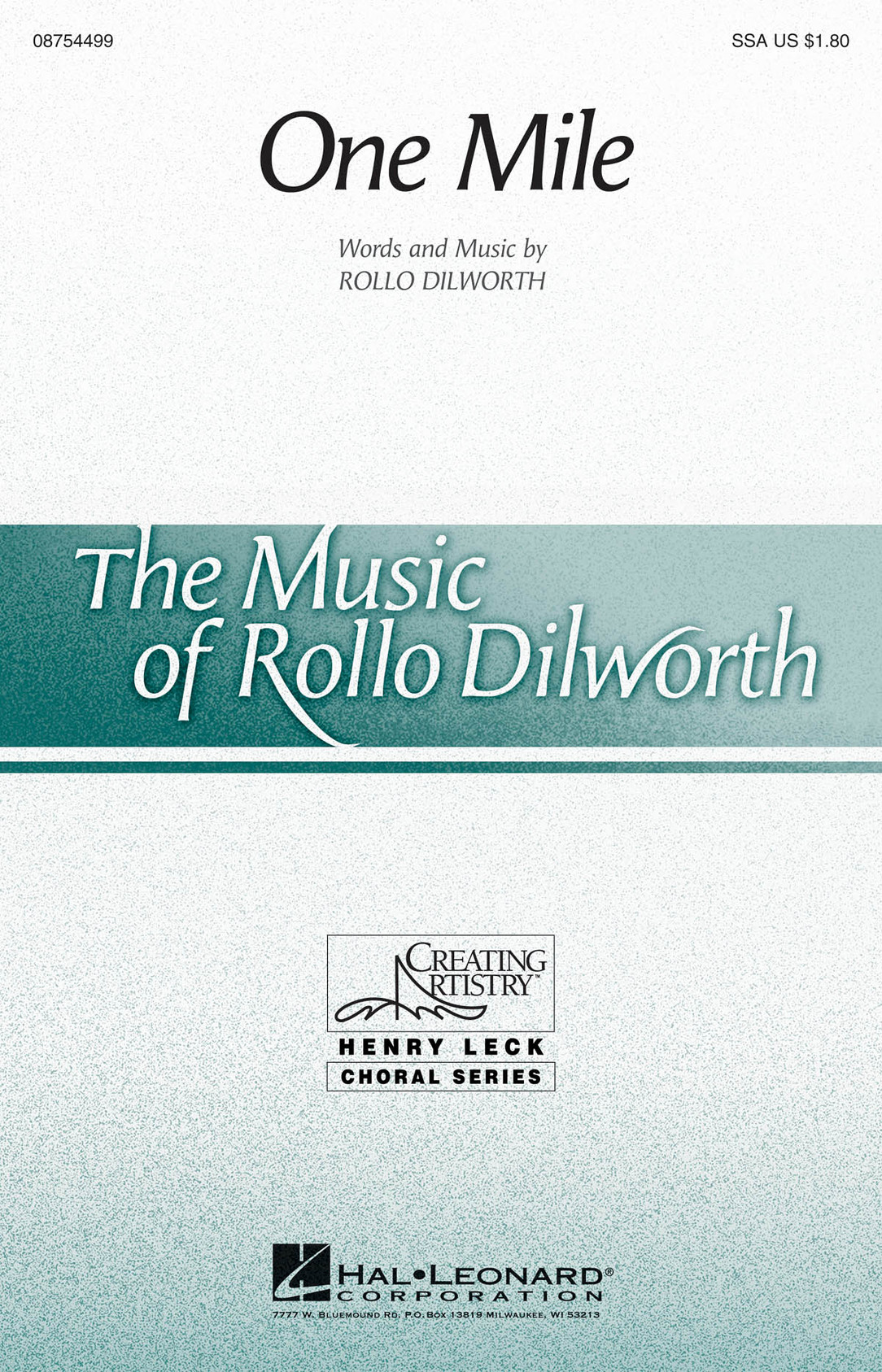 Product image for One Mile | Hal Leonard | SSA | My Worship Store