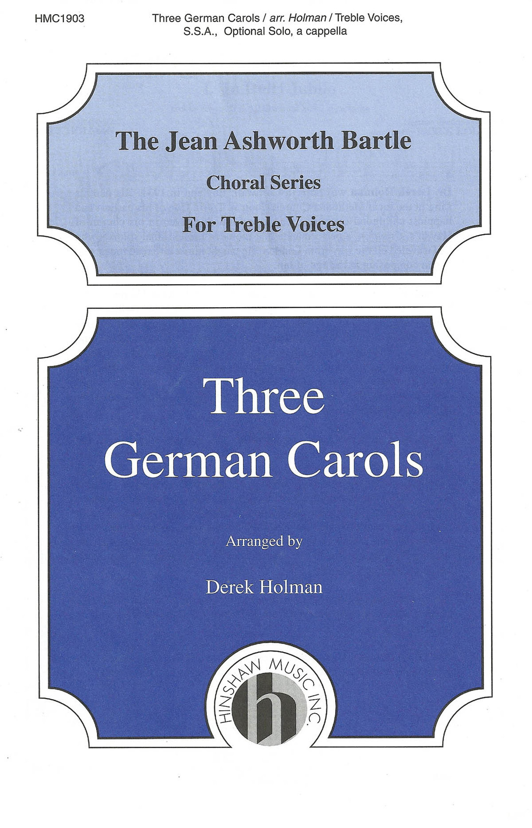 Product image for Three German Carols | Hinshaw Music |  | My Worship Store