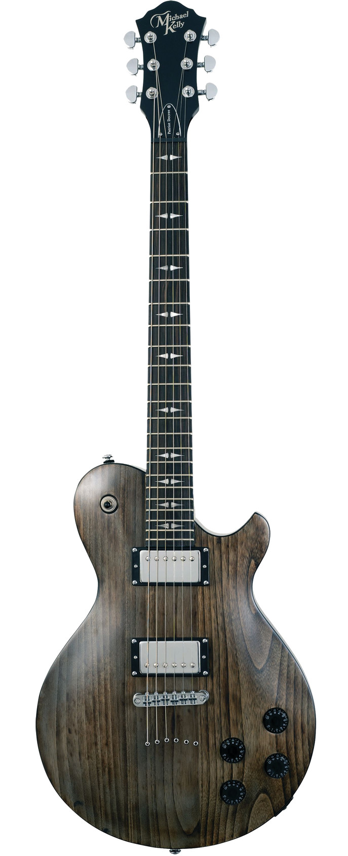 Product image for Patriot Decree Open Pore Faded Black Electric Guitar | Michael Kelly Guitar Co. |  | My Worship Store