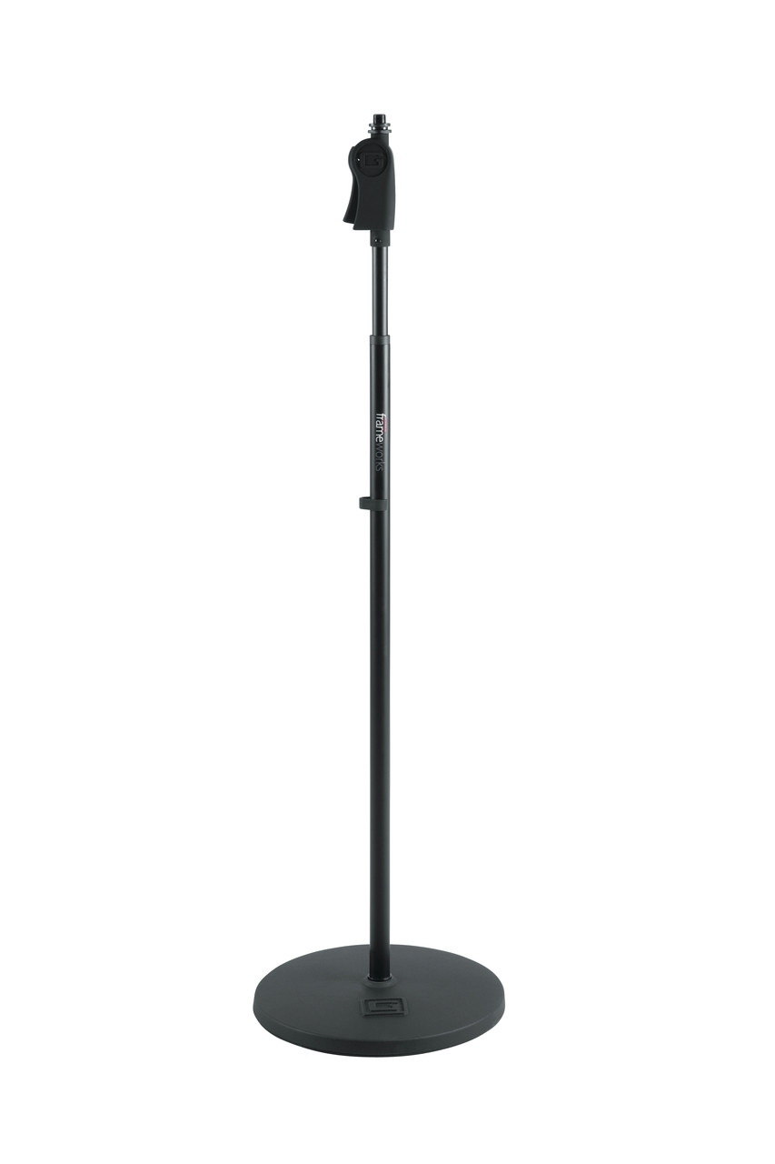 Product image for Frameworks Roundbase Mic Stand With 12 Round Base And Deluxe One-handed Clutch | Gator Cases |  | My Worship Store
