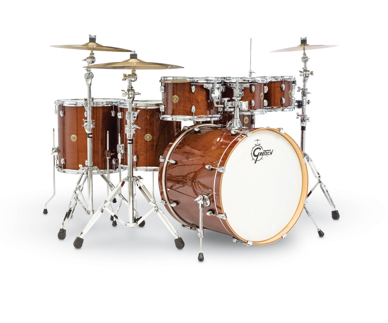 Product image for Gretsch Catalina Maple 6-Piece Shell Pack with Free Additional 8 inch. Tom | Gretsch Drums | Walnut Glaze | My Worship Store