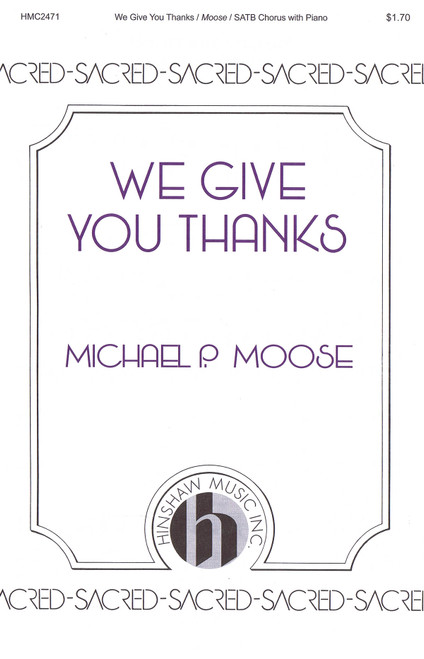 Product image for We Give You Thanks | Hinshaw Music | SATB | My Worship Store