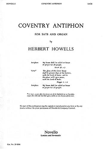 Product image for Coventry Antiphon | Novello | SATB | My Worship Store