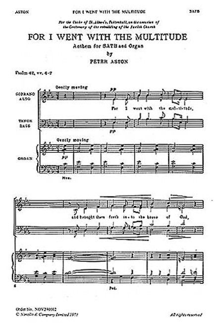 Product image for For I Went with the Multitude | Novello | SATB | My Worship Store