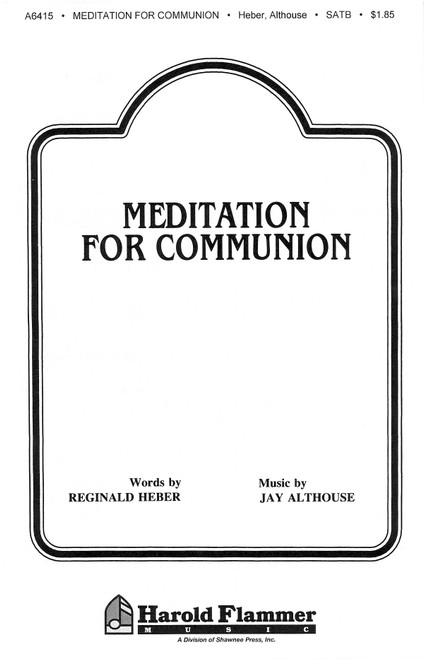 Product image for Meditation for Communion | Shawnee Press | SATB a cappella | My Worship Store