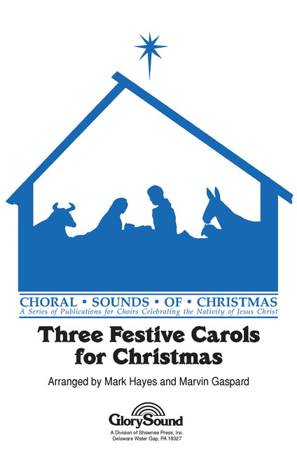 Product image for Three Festive Carols for Christmas | Shawnee Press | SATB | My Worship Store