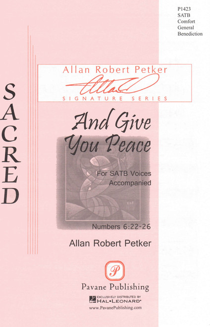 Product image for And Give You Peace | Pavane Publishing | SATB | My Worship Store