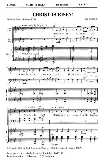 Product image for Christ Is Risen! | Fred Bock Music Company | 2-Part any combination | My Worship Store
