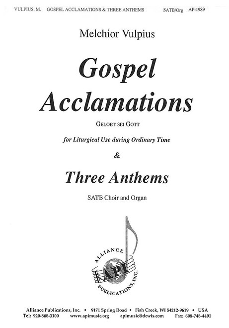 Product image for Gospel Acclamations and Three Anthems | Alliance Music Publications |  | My Worship Store