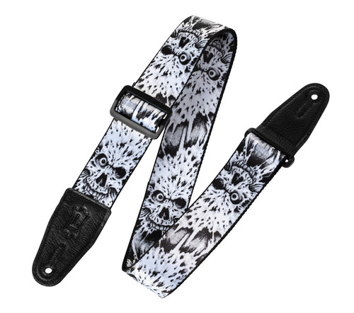 Product image for Polyester Guitar Strap - Zombie Skull | Levy's Leathers | Zombie Skull | My Worship Store