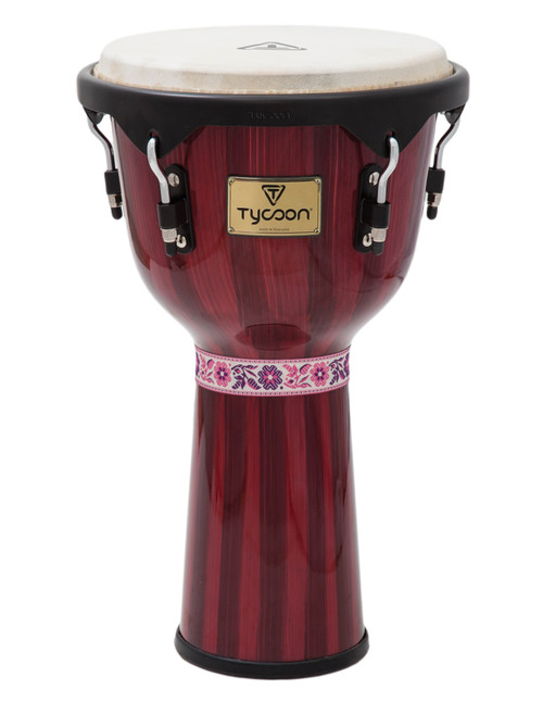 Product image for Artist Series Hand-Painted Red Finish Djembe | Tycoon Percussion | 12 inch. | My Worship Store