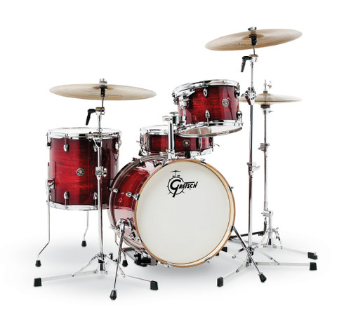 Product image for Gretsch Catalina Club 4 Piece Shell Pack (18/12/14/14SN) | Gretsch Drums | Gloss Crimson Burst | My Worship Store
