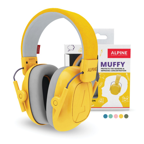 Product image for Muffy Headphones for Kids | Alpine Hearing Protection | Yellow | My Worship Store