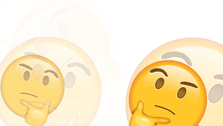 Animated pondering emoji
