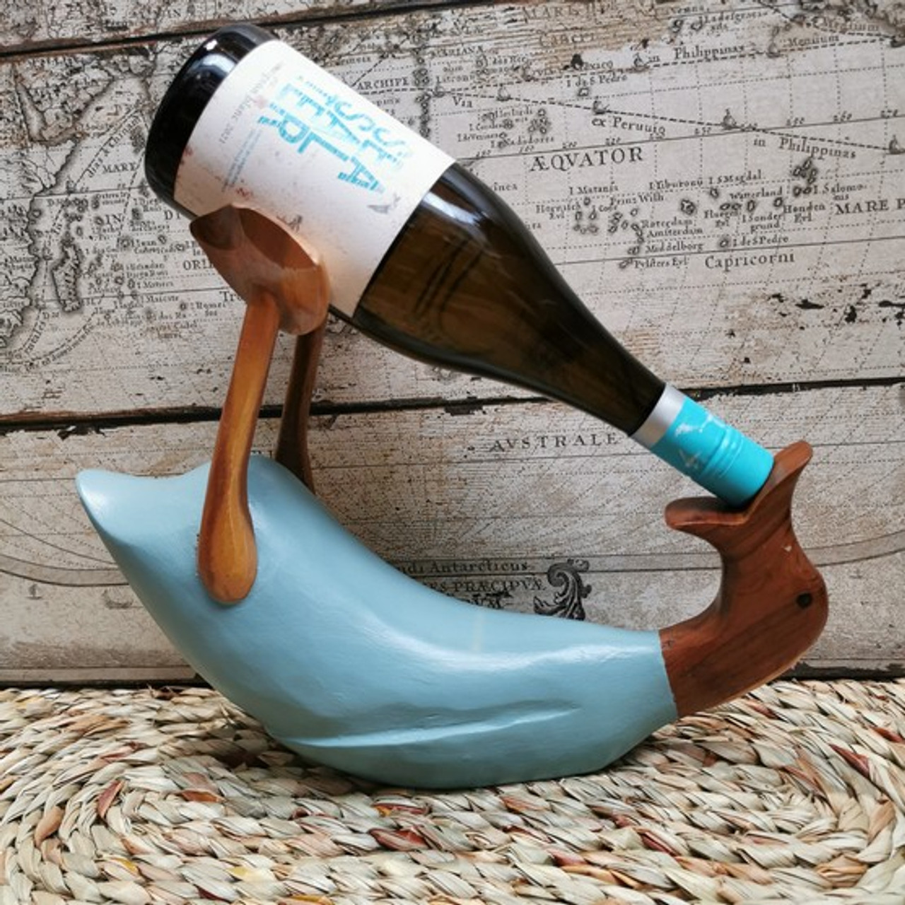 Duck Wine Bottle Holder Light Blue