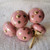Ceramic Doorknob - Pink With Gold Dots Ceramic Doorknob - Pink With Gold Dots