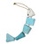 Wood Hanging Fish - White And Blue - 50cm Wood Hanging Fish - White And Blue - 50cm