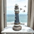 Wood Lighthouse Denim Blue And White - 30cm Wood Lighthouse Denim Blue And White - 30cm