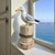 Wood Seagull Standing On Wood Trunk – 28cm Wood Seagull Standing On Wood Trunk – 28cm