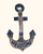 Wood Welcome Anchor White, Brown And Dark Blue Blue - 30cm Wood Welcome Anchor White, Brown And Dark Blue Blue - 30cm