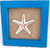 Starfish In Blue Frame With Hessian Background 28 x 28cm Starfish In Blue Frame With Hessian Background 28 x 28cm